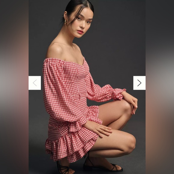Anthropologie Dresses & Skirts - NWT ANTHROPOLOGIE MAEVE OFF THE SHOULDER RUFFLED MINI DRESS